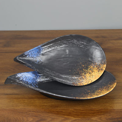 İyi bir fiyat. Egzotik %100 Melamin Tabak Su Damlası Tabağı Çiçek Şekli Tabağı Üçgen Şeklinde çevrimiçi