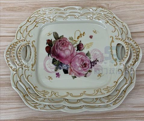 İyi bir fiyat. Beyaz Geleneksel Melamine Bpa Servis Tablası çevrimiçi
